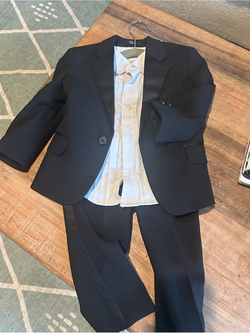 Nautica Classic Black boy Suit Jacket & Trousers and white shirFormal Blazer Set